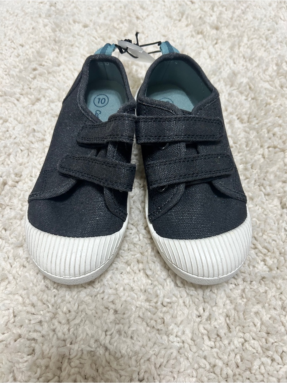 Cat & Jack Black Canvas Kids Sneakers with White Toe